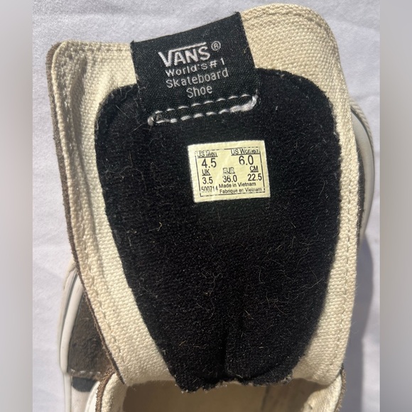 Vans | Women’s Suede Filmore Brown and White Checker Mix High Tops | Size 6 - Picture 3 of 12